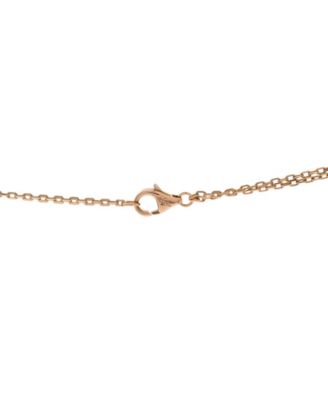  2 Diamonds Love Pendant Necklace 18K Gold and Diamonds, 16"