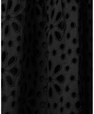  Kristen Sleeveless Smocked Eyelet Midi Dress