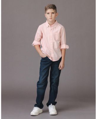 Boys' Organic Long Sleeve Seersucker Shirt - Little Kid