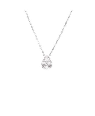  Etincelle de Cartier Teardrop Pendant Necklace 18K White Gold and Diamonds, 16.5"