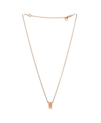  B.Zero1 Pendant Necklace 18K Rose Gold with Diamonds, 17.75"