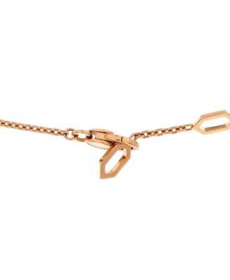  Serpenti Seduttori Pendant Necklace 18K Rose Gold with Diamonds and Malachite, 17.25"