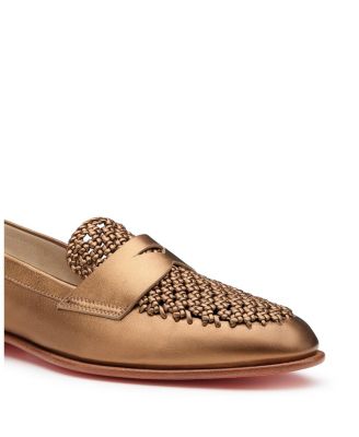  Women's Laminated Leather Penny Loafer