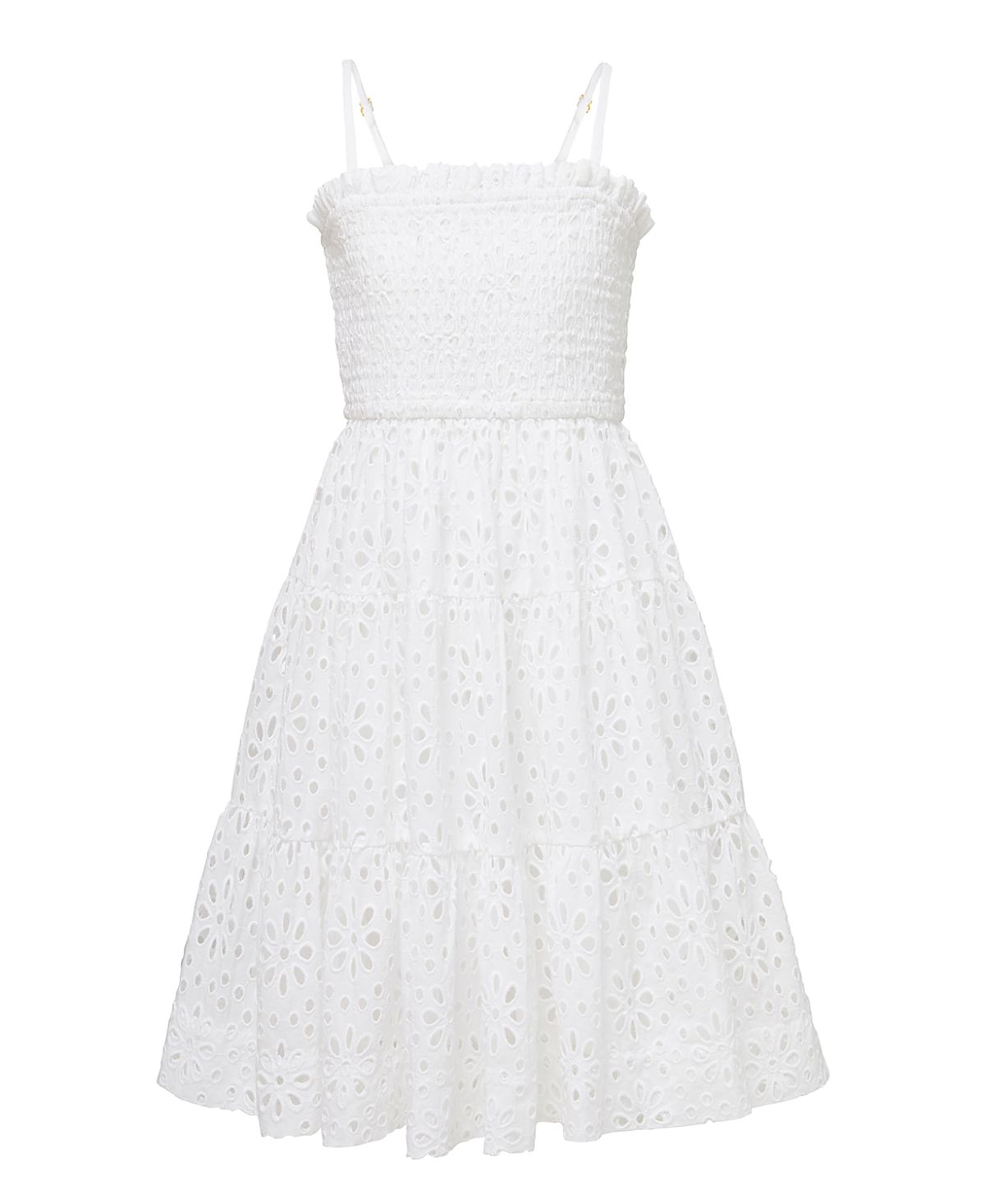 Change of Scenery Girls' Eyelet Lila Dress Tiered Smocked Dress - Little Kid, Big Kid