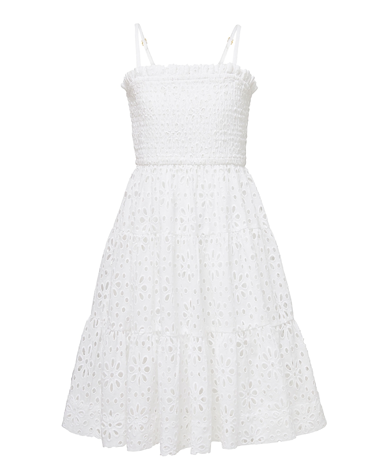Change of Scenery Girls' Eyelet Lila Dress Tiered Smocked Dress - Little Kid, Big Kid