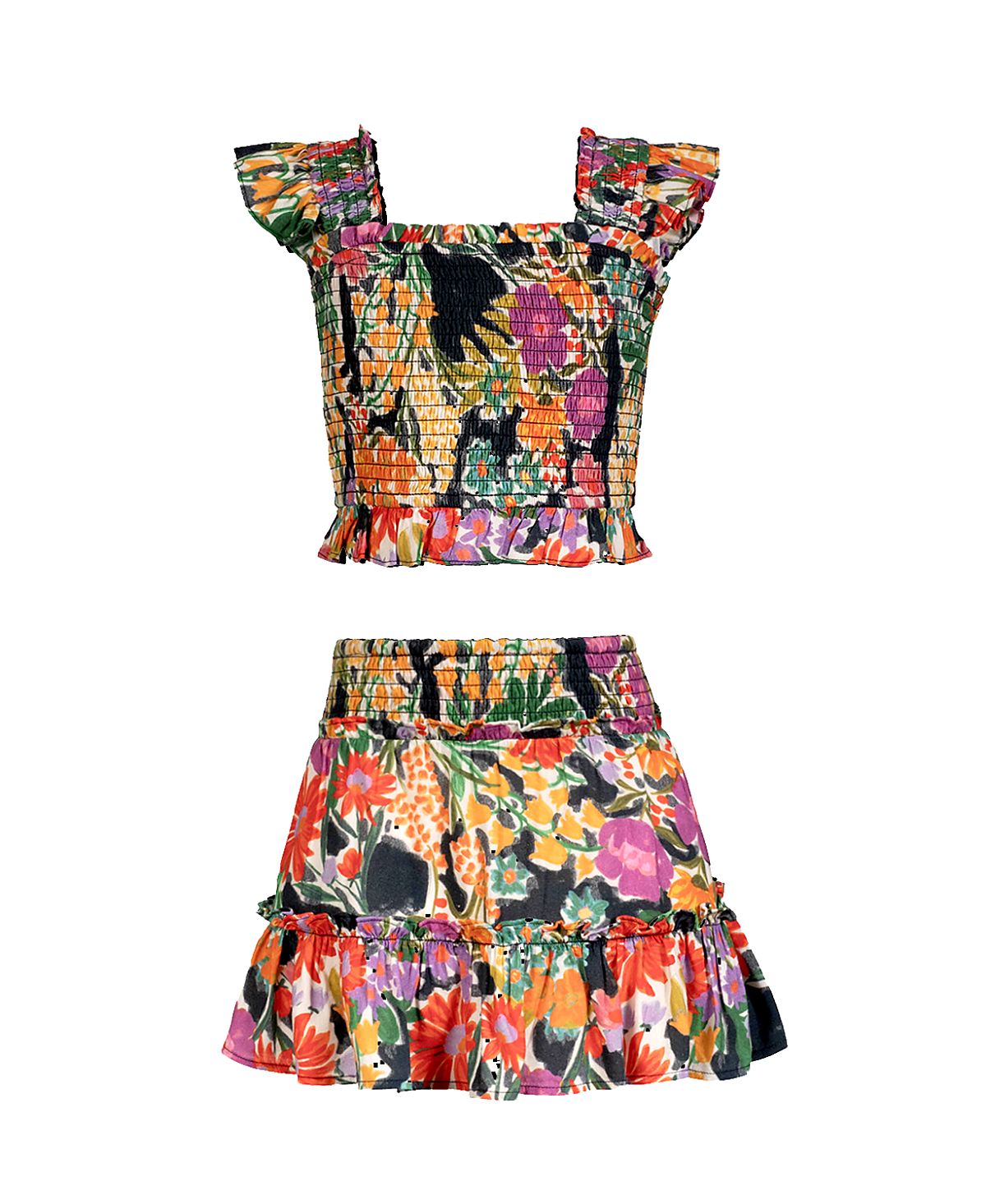 Change of Scenery Girls' Kayla Smocked Top and Skirt Set - Little Kid, Big Kid