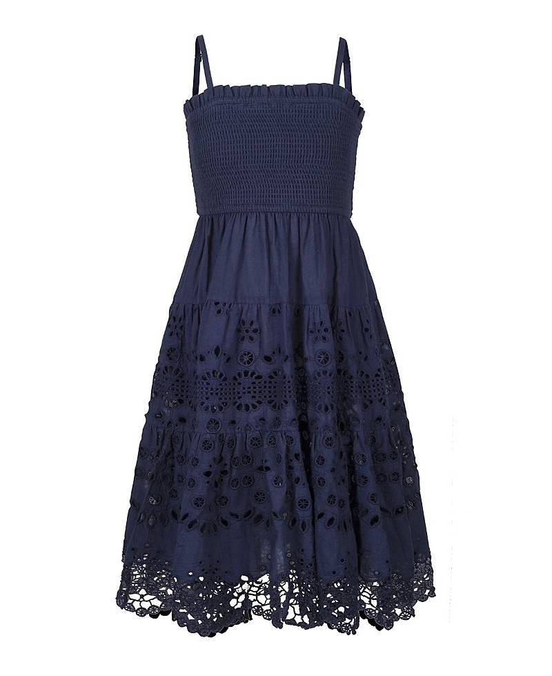 Change of Scenery Girls' Eyelet Lila Dress Tiered Smocked Dress - Little Kid, Big Kid