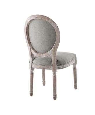 Arise Vintage-Like French Upholstered Fabric Dining Side Chair, Set of 2