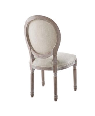 Arise Vintage-Like French Upholstered Fabric Dining Side Chair, Set of 2