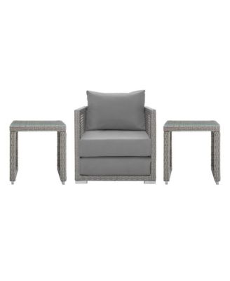 Aura Outdoor Patio Wicker Rattan, Set of 3