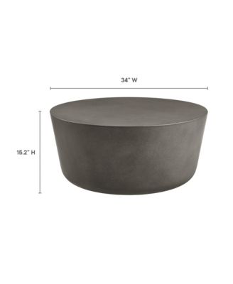 Brion Round Indoor - Outdoor Patio Concrete Coffee Table