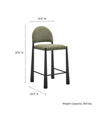 Hayley Upholstered Fabric Counter Stool