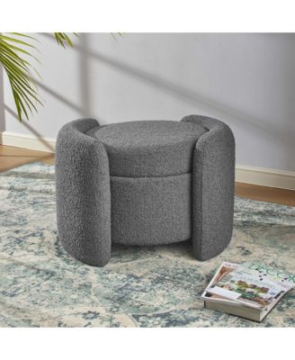 Nebula Boucle Upholstered Ottoman