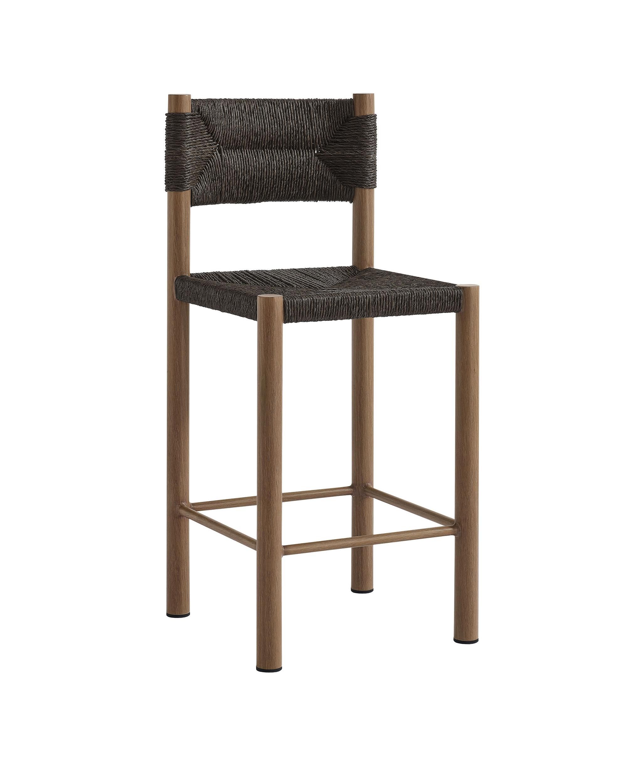 Parkland Outdoor Patio Rattan and Aluminum Counter Stools, Set of 2 — Image 7
