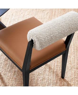  Kai Boucle and Faux Leather Dining Chair