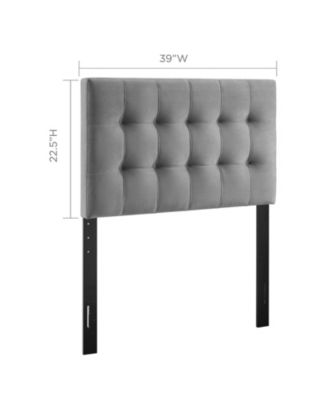 Lily Biscuit Tufted Performance Velvet Headboard, Twin
