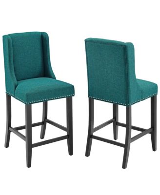  Baron Upholstered Fabric Counter Stool, Set of 2