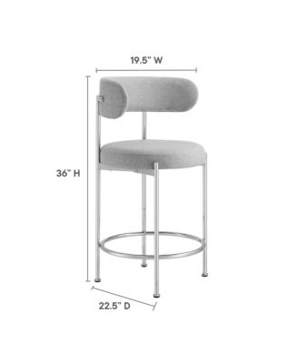 Albie Fabric Counter Stools, Set of 2