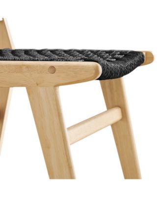 Saoirse Woven Rope Wood Dining Side Chair, Set of 2