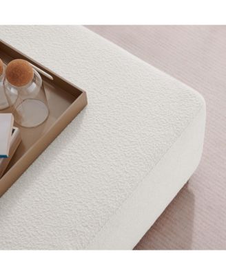  Tilden Large 28" Square Boucle Upholstered Ottoman