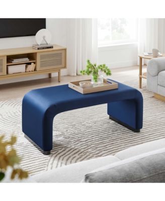 Koda Performance Velvet Waterfall Ottoman
