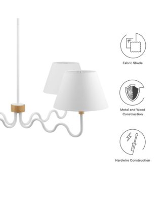 Sunlit Squiggle 4-Arm Pendant Light