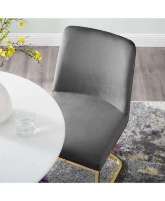 Amplify Sled Base Performance Velvet Dining Chairs, Set of 2