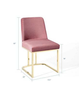 Amplify Sled Base Performance Velvet Dining Chairs, Set of 2