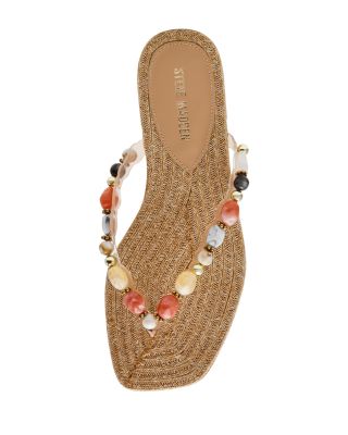 Women's Marble Embellished Thong Sandals