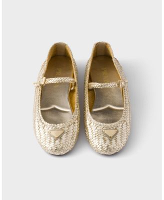  Women's Woven Leather Ballerinas