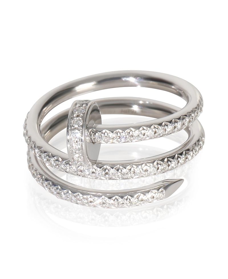 Pre-Owned Cartier Double Juste Un Clou 18k White Gold Ring