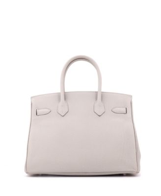 Birkin 30 Handbag Grey Togo with Palladium Hardware