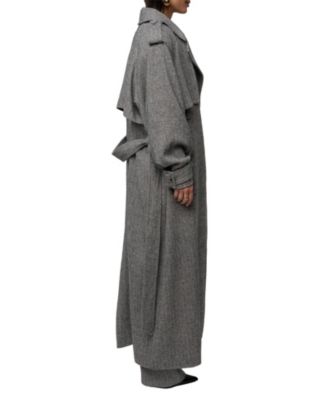  Herringbone Oversized Trench Coat
