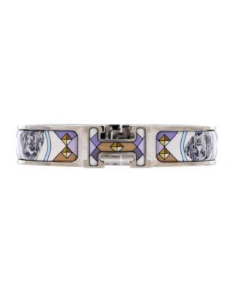Extra Narrow Clic H Bracelet Printed Enamel