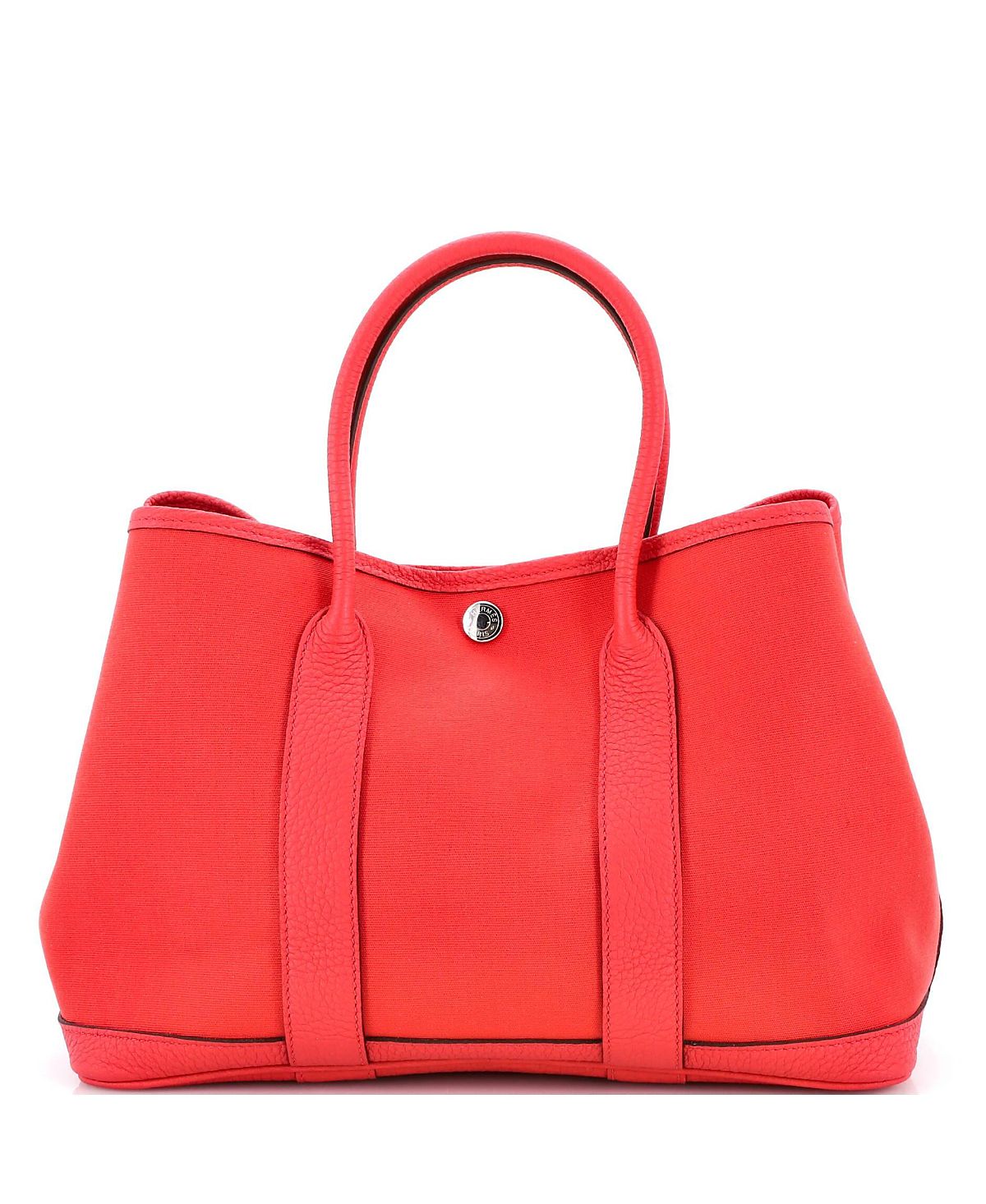 Pre-Owned HERMES 30 Garden Party Tote Toile and Leather