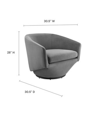 Series Performance Velvet Fabric Swivel Chair