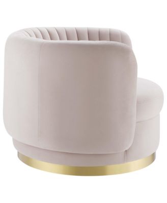 Embrace Tufted Performance Velvet Swivel Chair