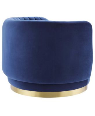 Embrace Tufted Performance Velvet Swivel Chair