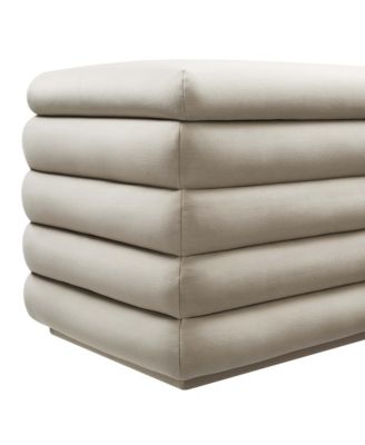 Mezzo Upholstered Performance Velvet Storage Bench