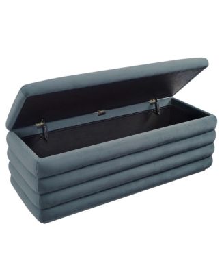 Mezzo Upholstered Performance Velvet Storage Bench