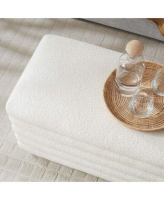 Mezzo Boucle Upholstered Storage Bench