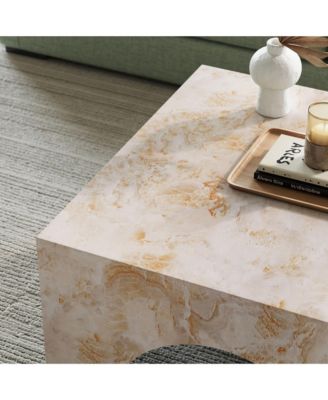 Valen Indoor - Outdoor Patio Arched Concrete Coffee Table