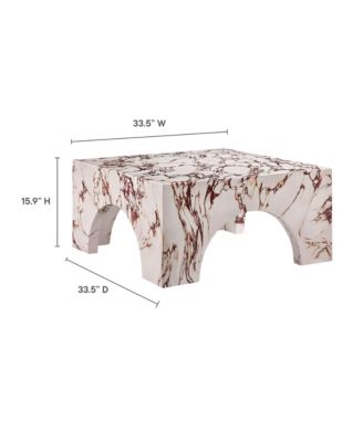 Valen Indoor - Outdoor Patio Arched Concrete Coffee Table