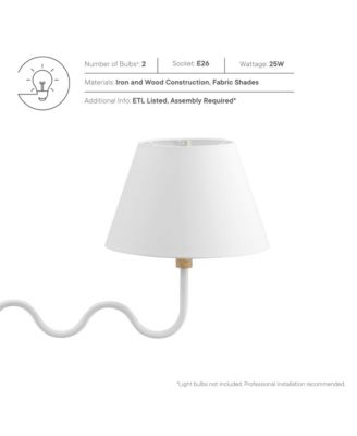 Sunlit Squiggle 2-Arm Pendant Light