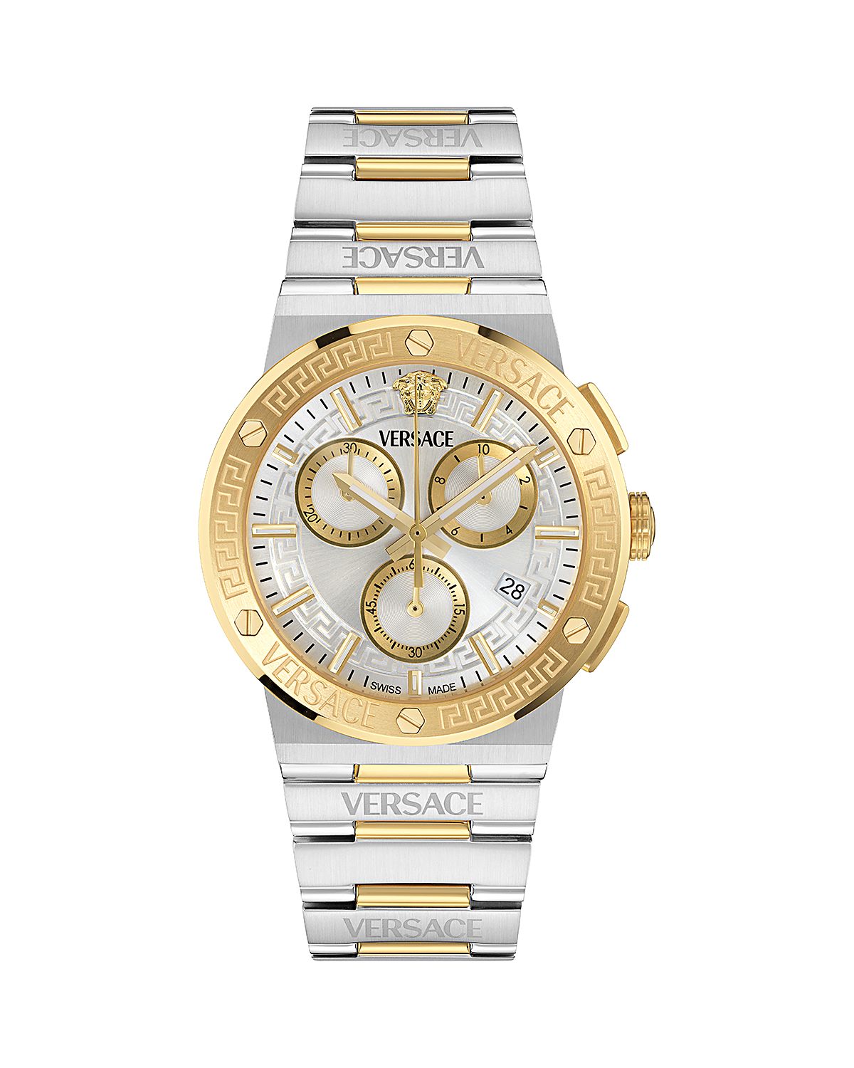 Versace Greca Logo Chronograph Bracelet Watch, 40mm