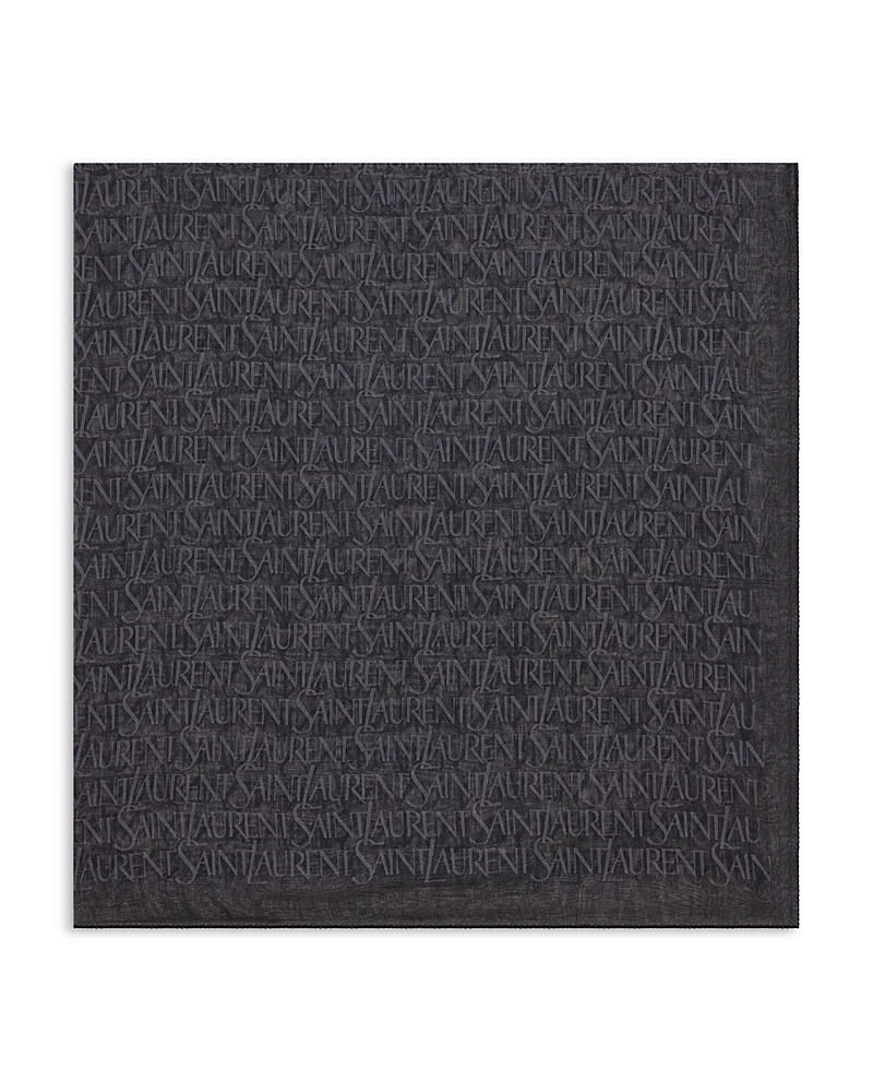 Saint Laurent Large Square Scarf in Casein Fiber And Modal