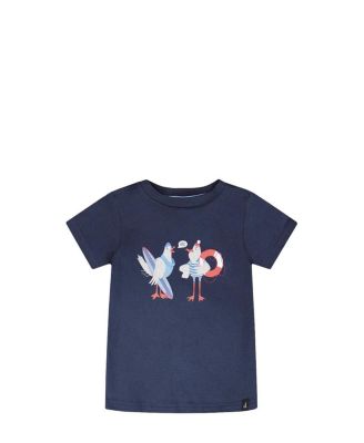 Boys' Organic Cotton Seagull Graphic Print Short Sleeve T-Shirt - Baby