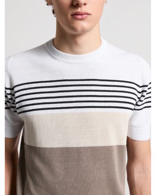 Regular Fit Stripe Colorblock Sweater T-Shirt