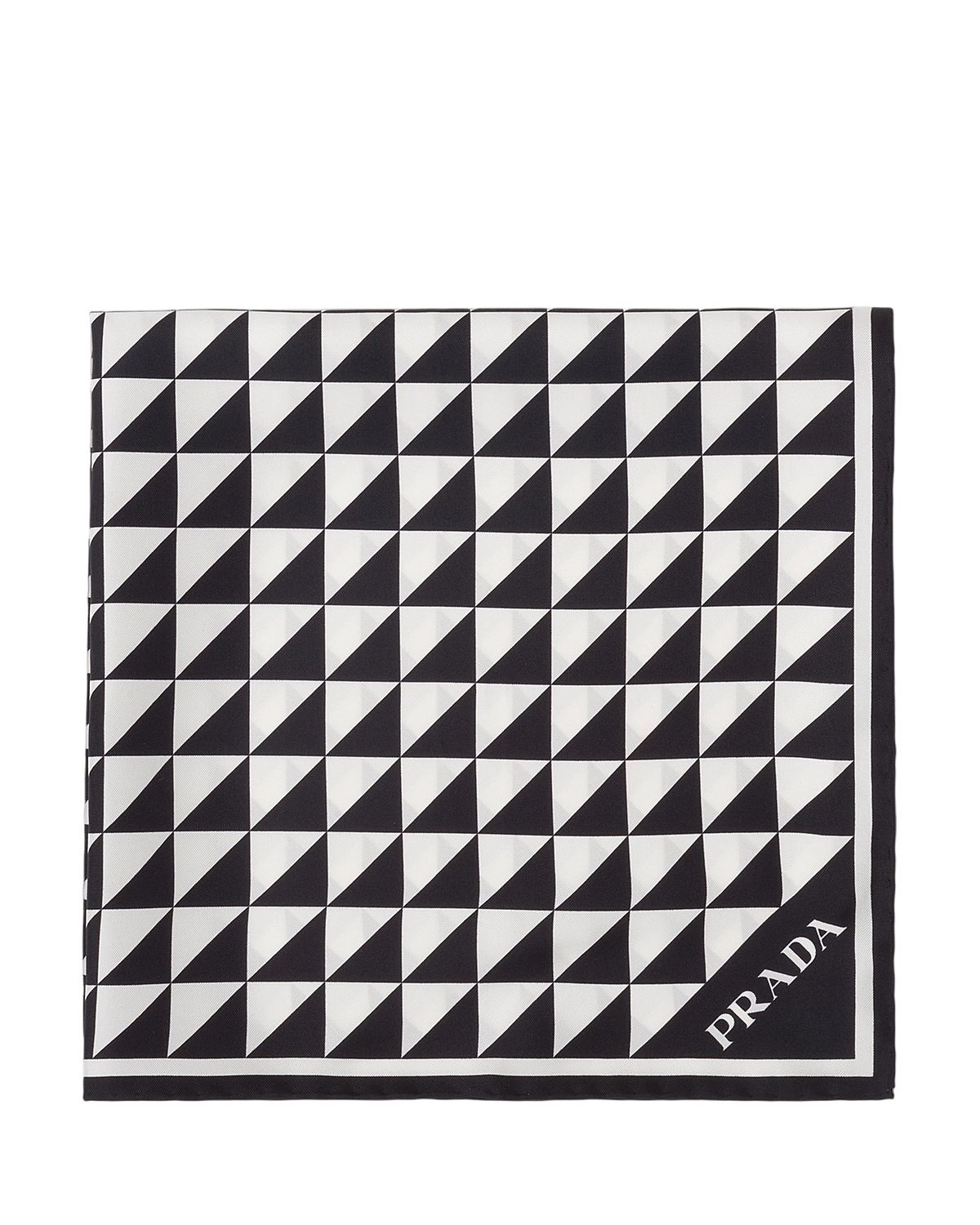 Prada Printed Silk Twill Scarf 55X55