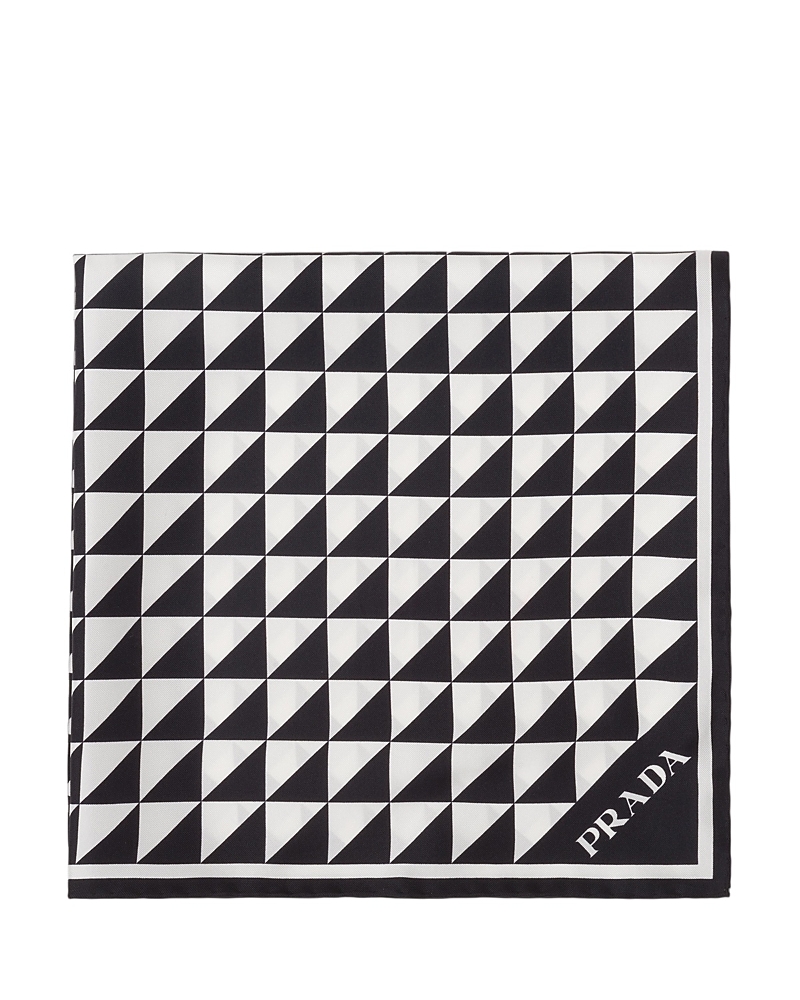 Prada Printed Silk Twill Scarf 55X55 · One Size